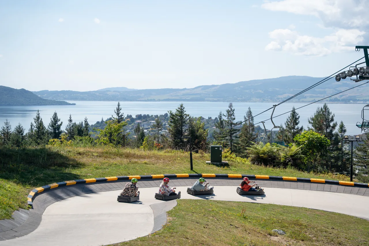 Skyline Rotorua Luge with a view