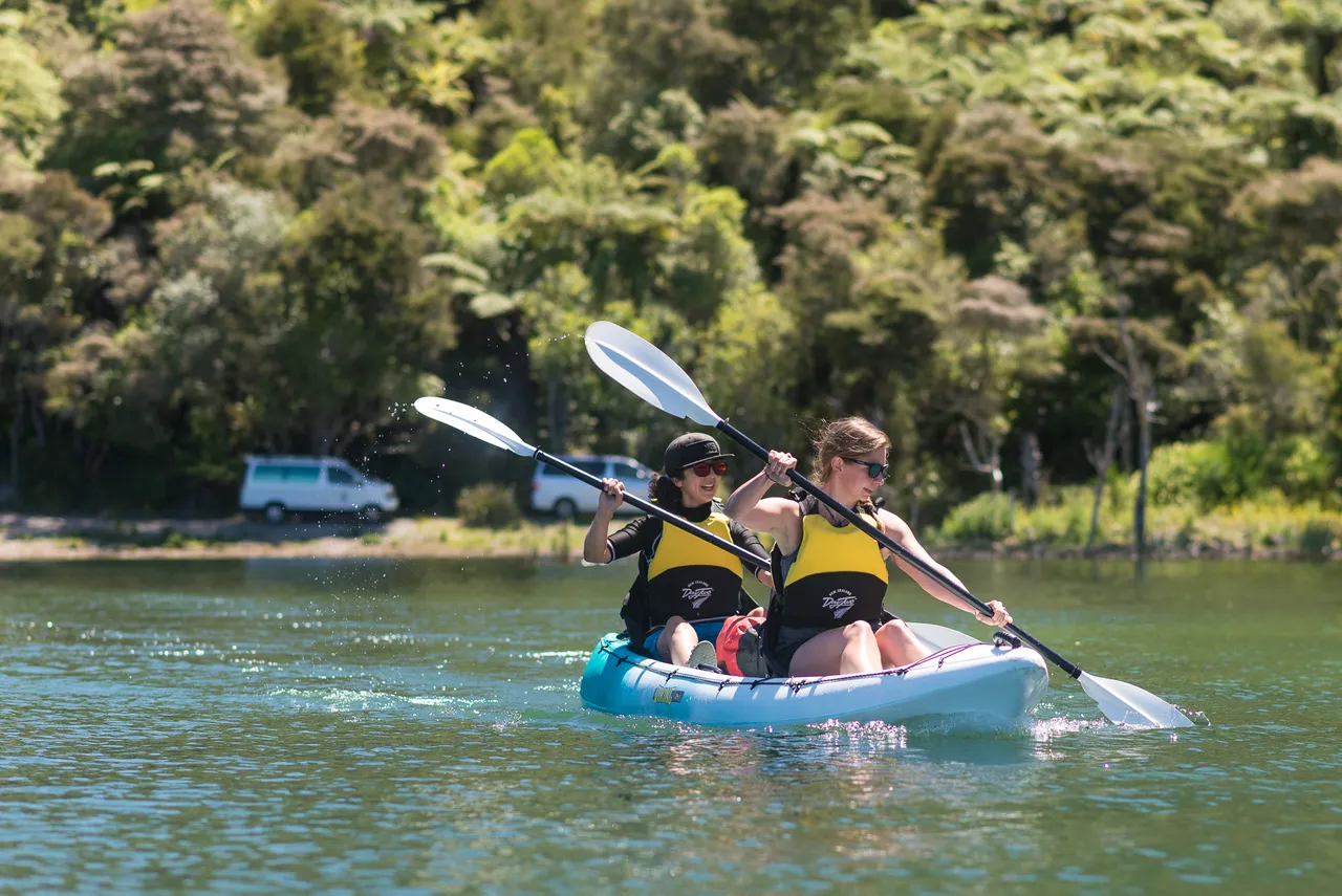Taiao Adventures - Leaving the vans behind and starting the Steaming Cliffs Kayak
