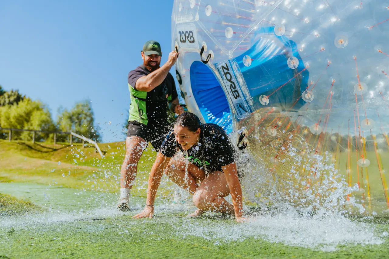 ZORB Rotorua_Emptying ZORB ball