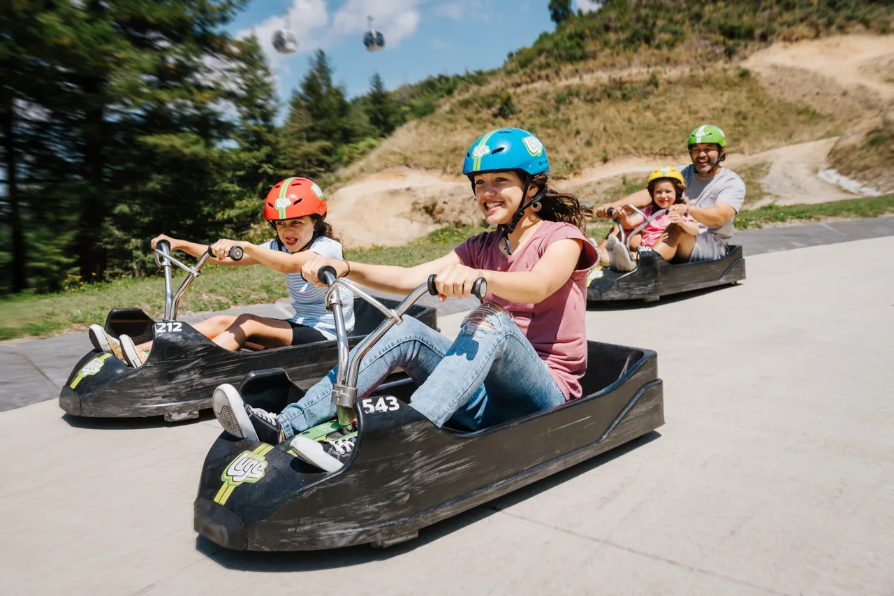 Skyline Rotorua Luging Family
