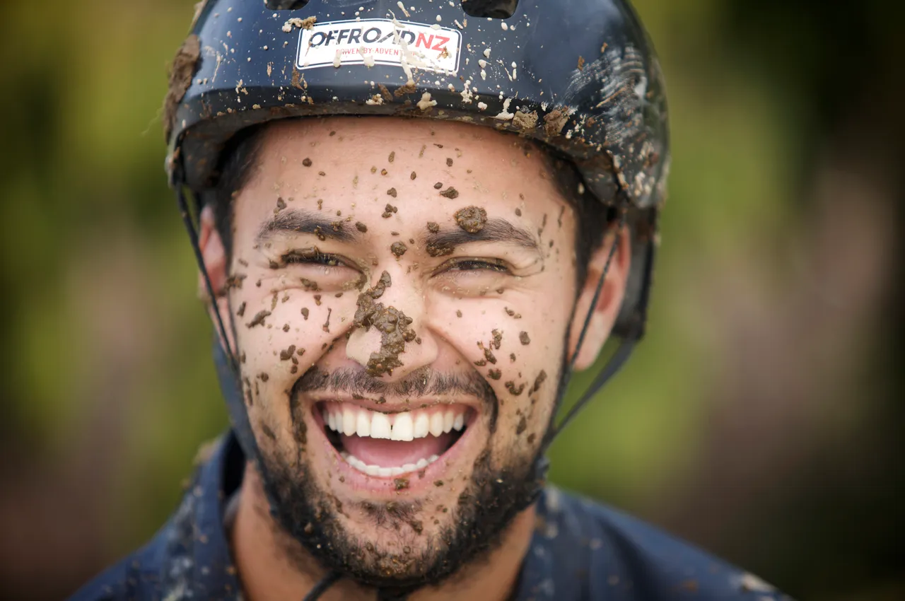Off Road NZ_muddy face male_credit Graeme Murray