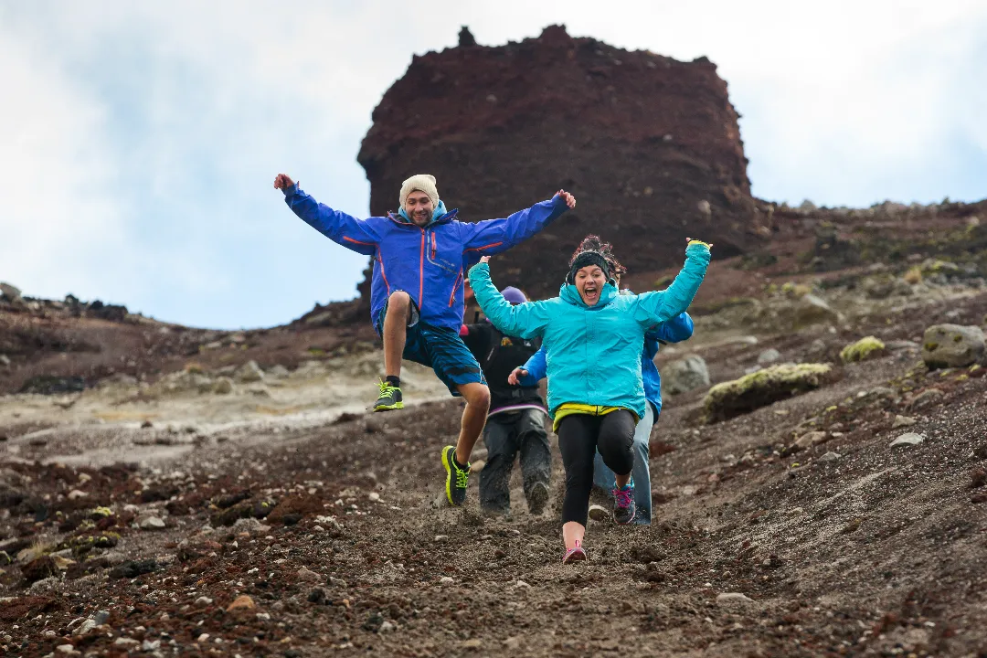 Kaitiaki Adventures_Group scree run_credit Graeme Murray