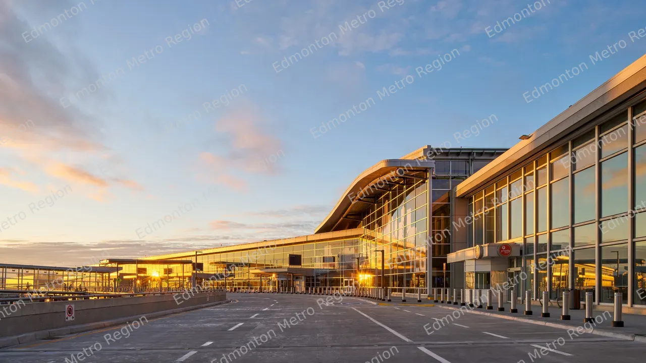 YEG Airport Departures Level Sunset