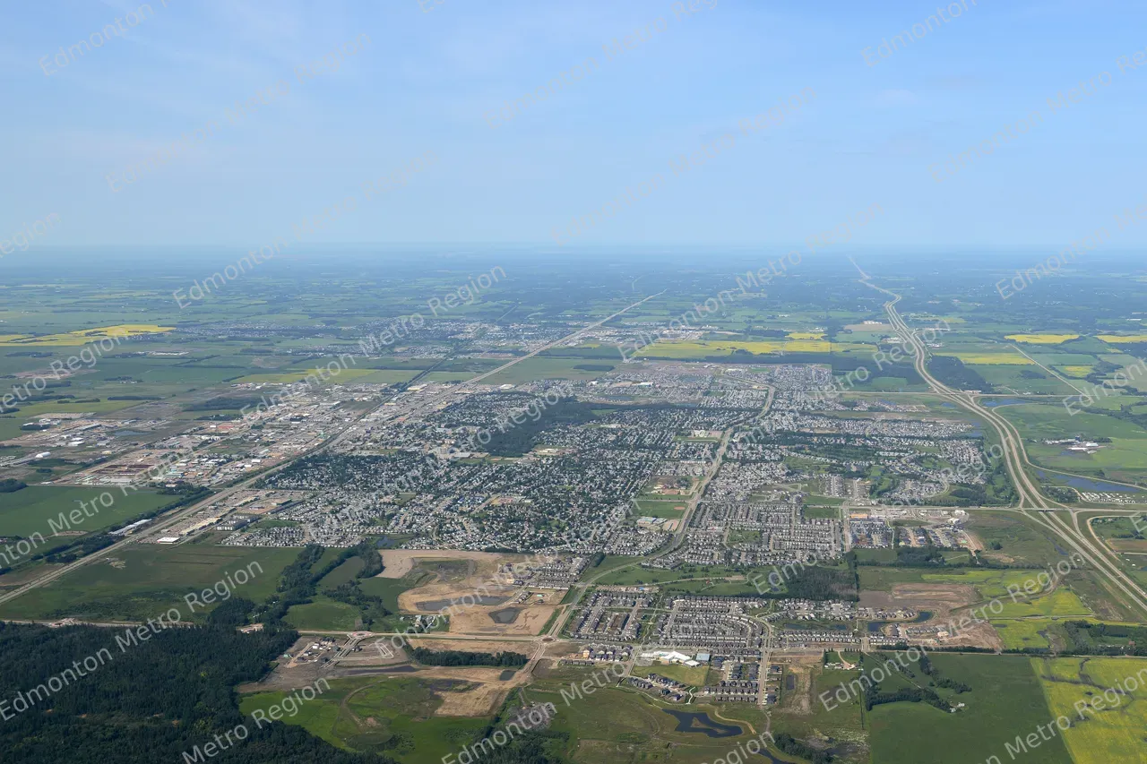 Spruce Grove's Aerial - West Facing