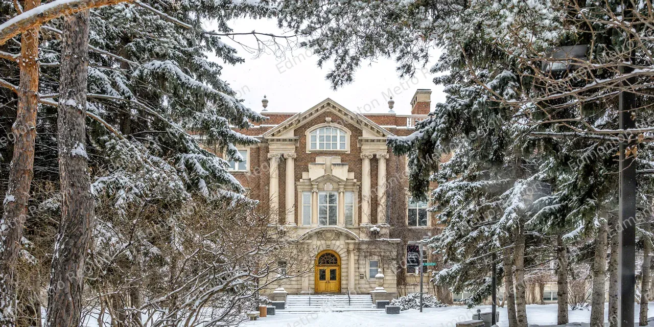 University of Alberta campus on a winter morning