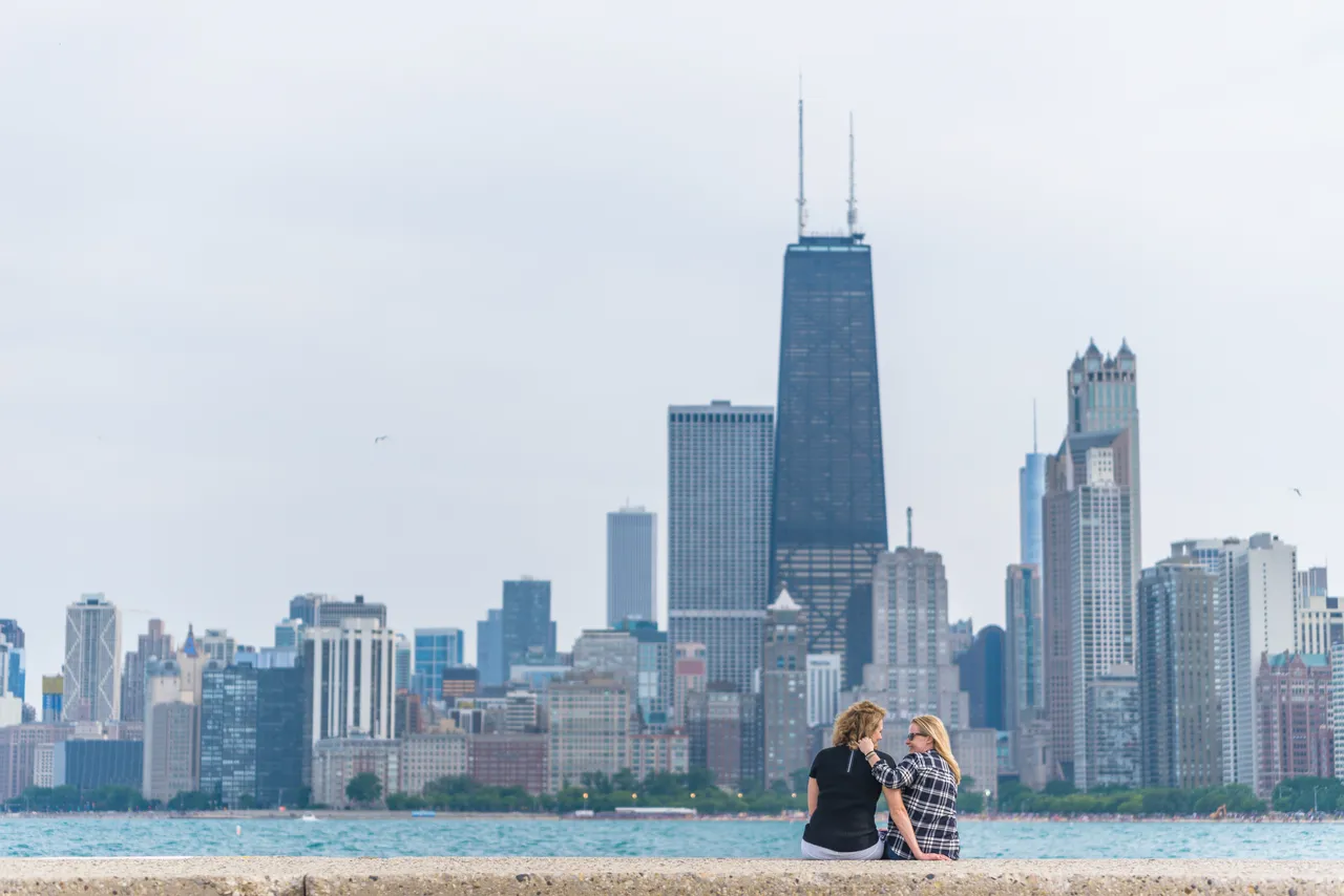 Relaxing at North Avenue Beach