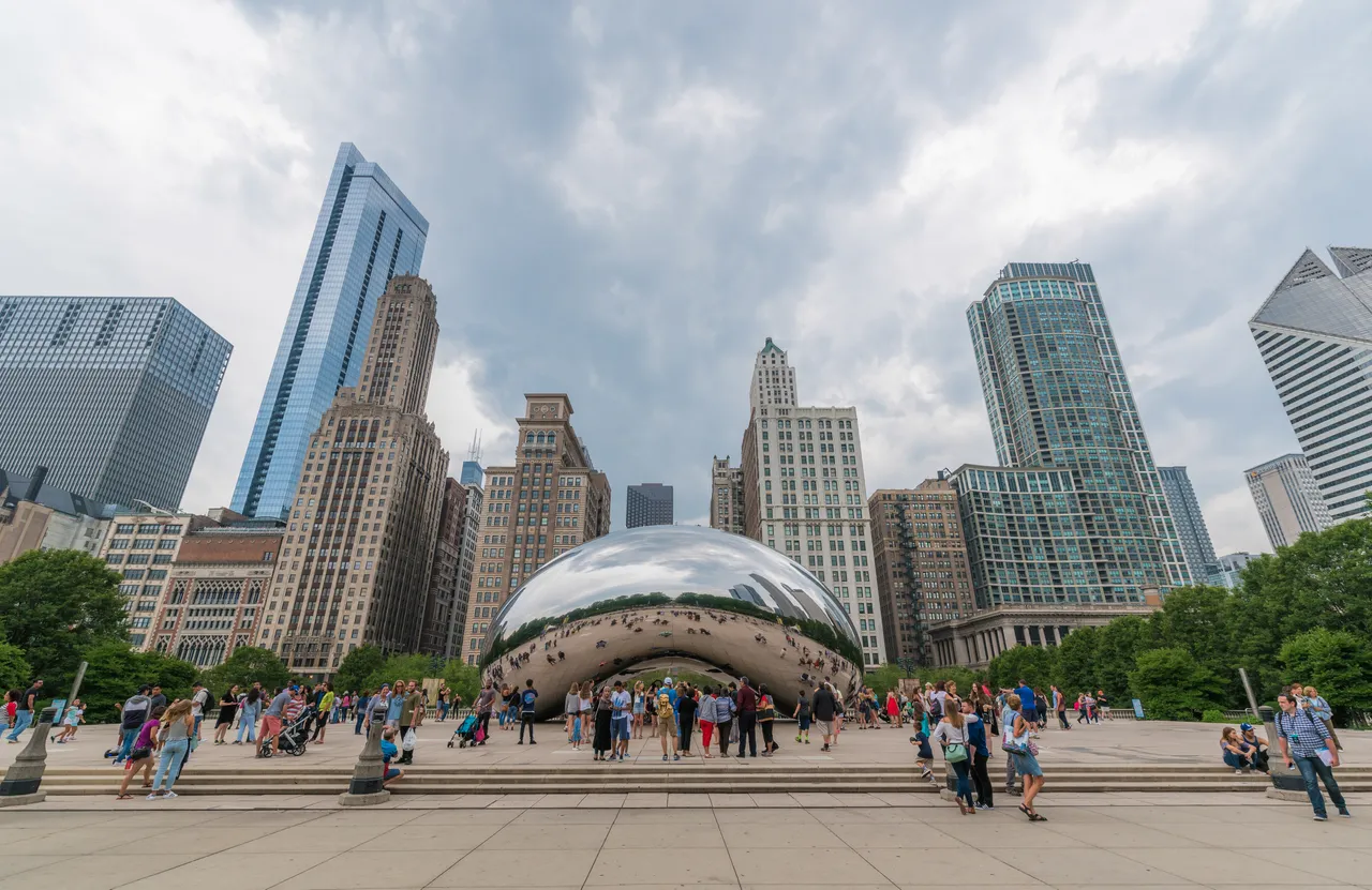 Buildings Behind The Bean