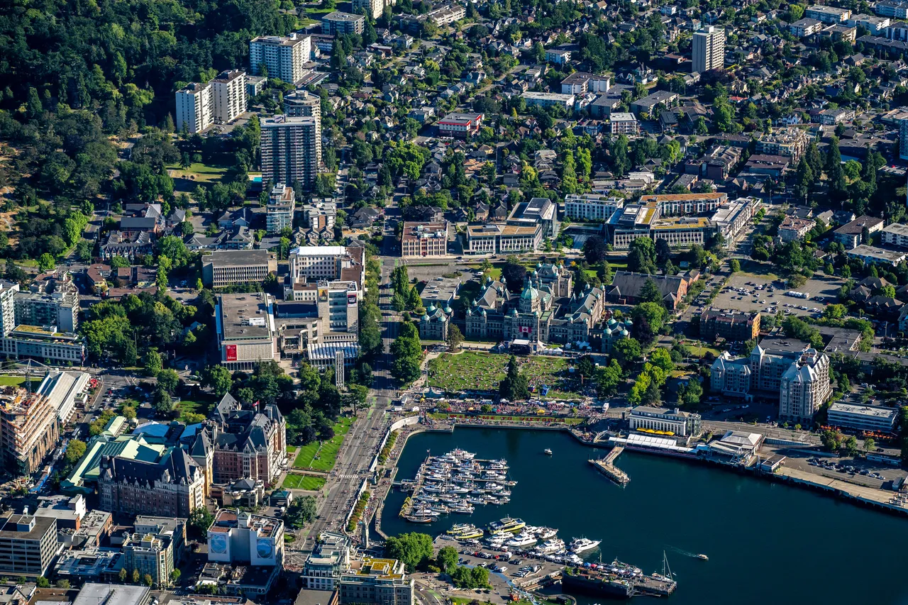 Downtown Inner Harbour and City Aerial