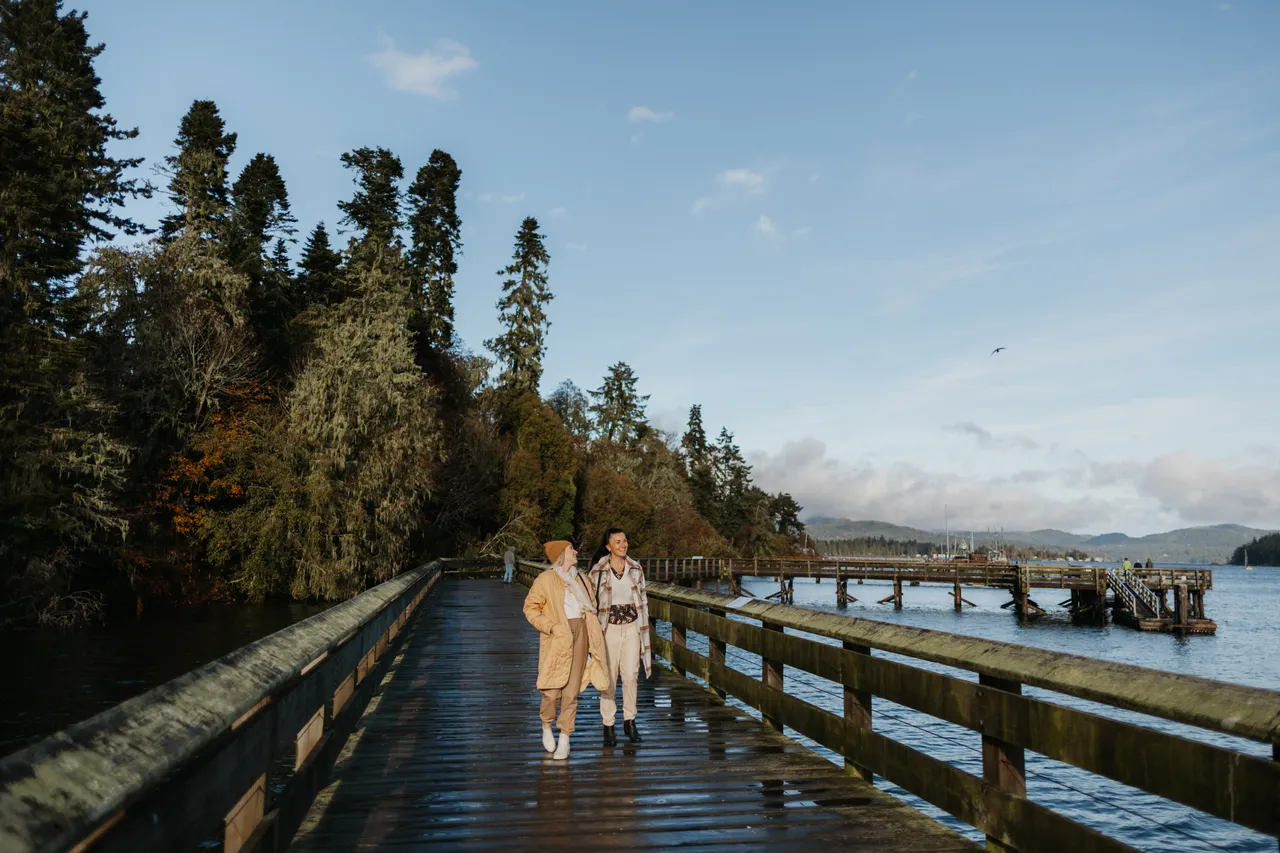 Women on pier - 2 - Sooke