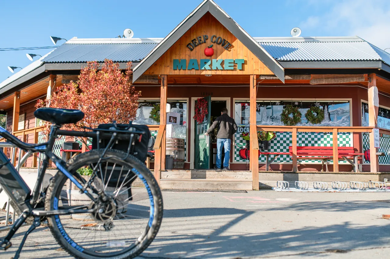 Man entering market - North Saanich