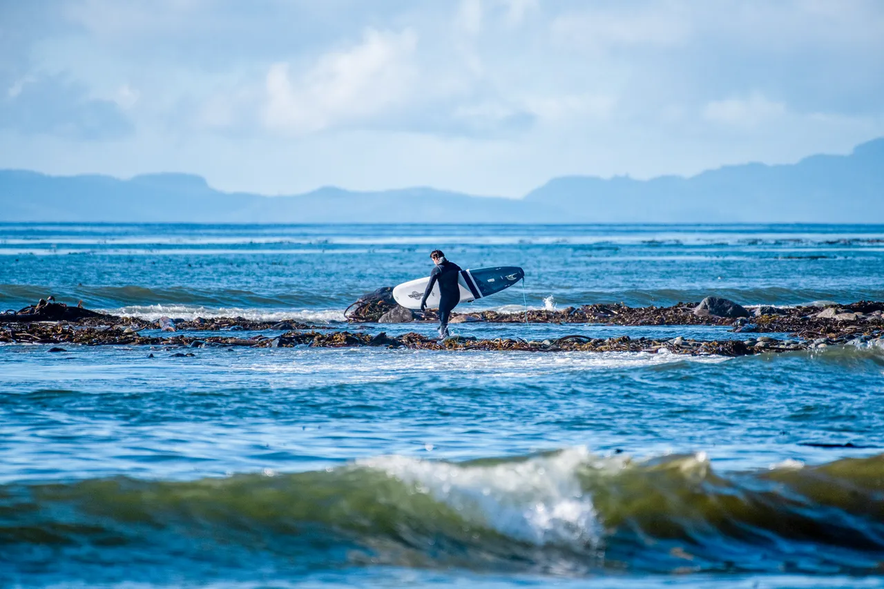 Man surfing in ocean