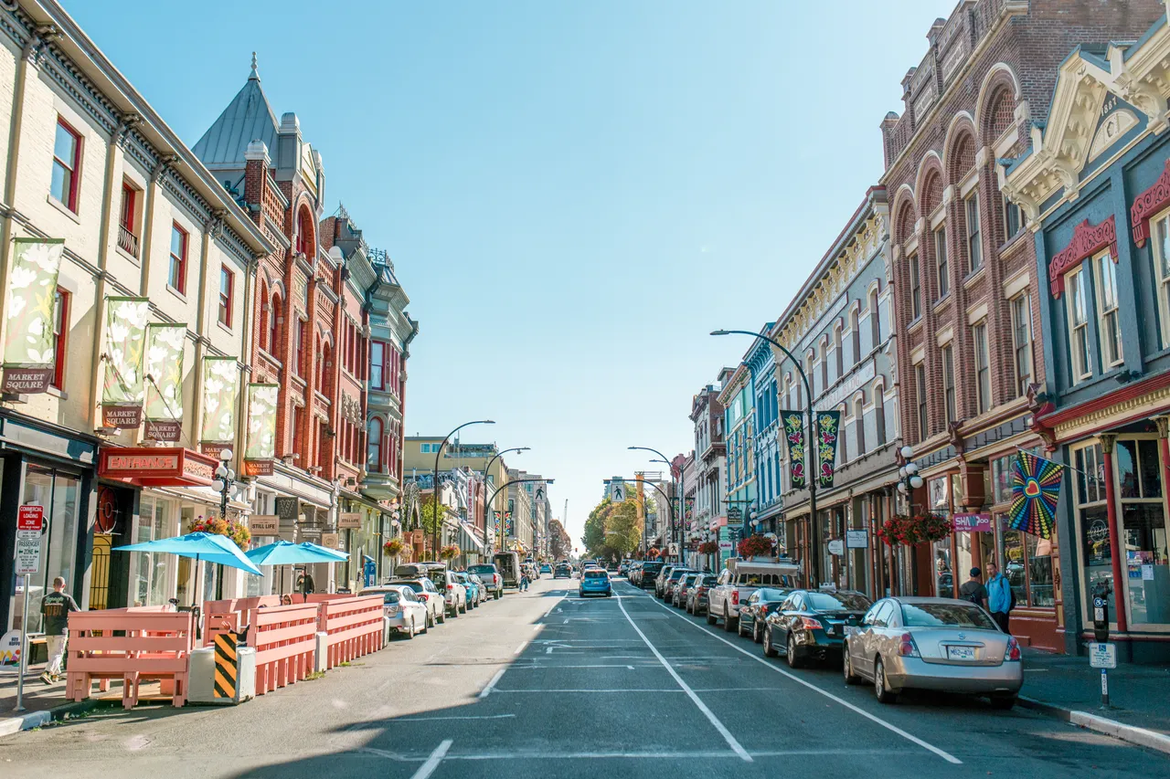 Architecture with cars parked on street