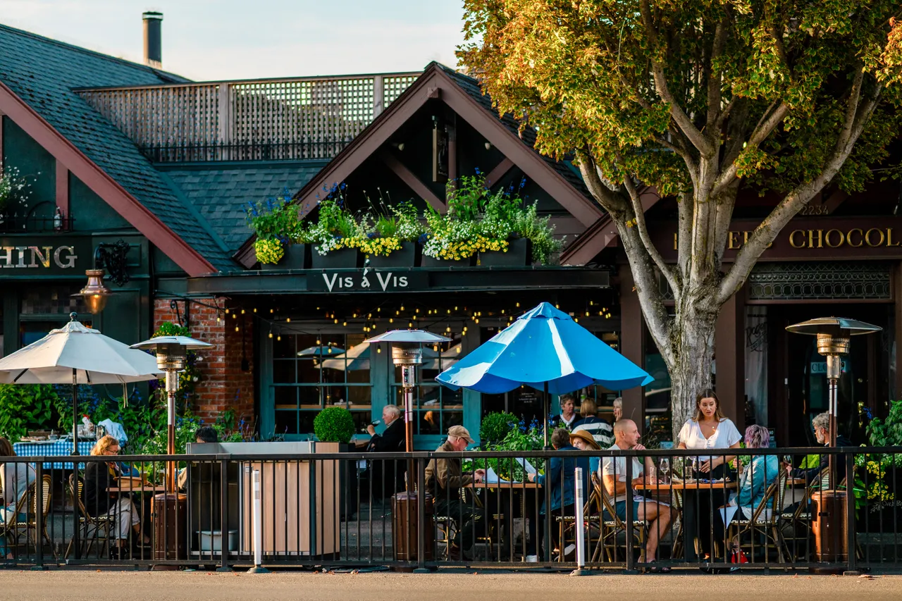 People on restaurant patio - 6 - Oak Bay