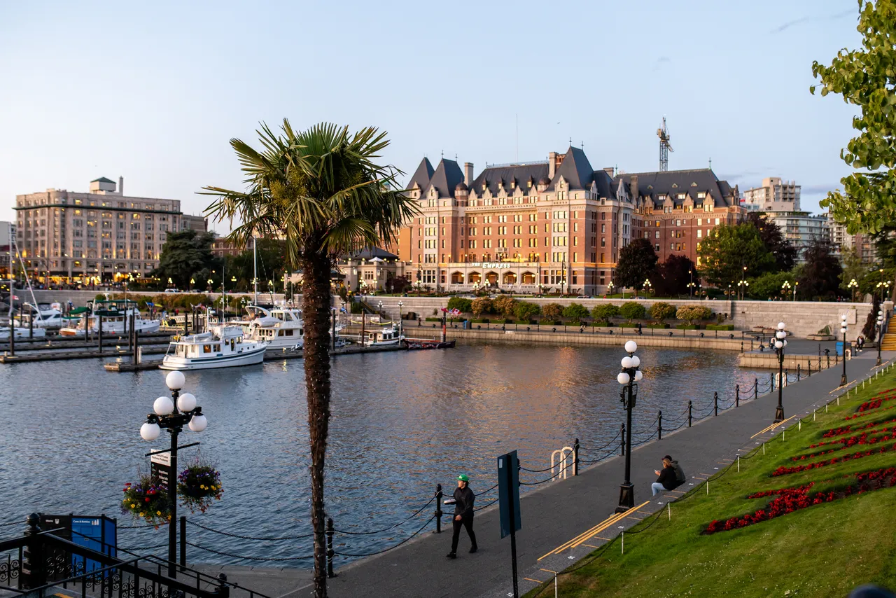 Fairmont Empress and Inner Harbour during the Summer