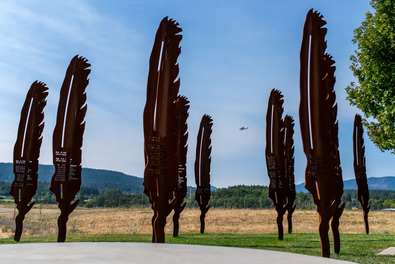Art Structure with Sky and Mountain Range 