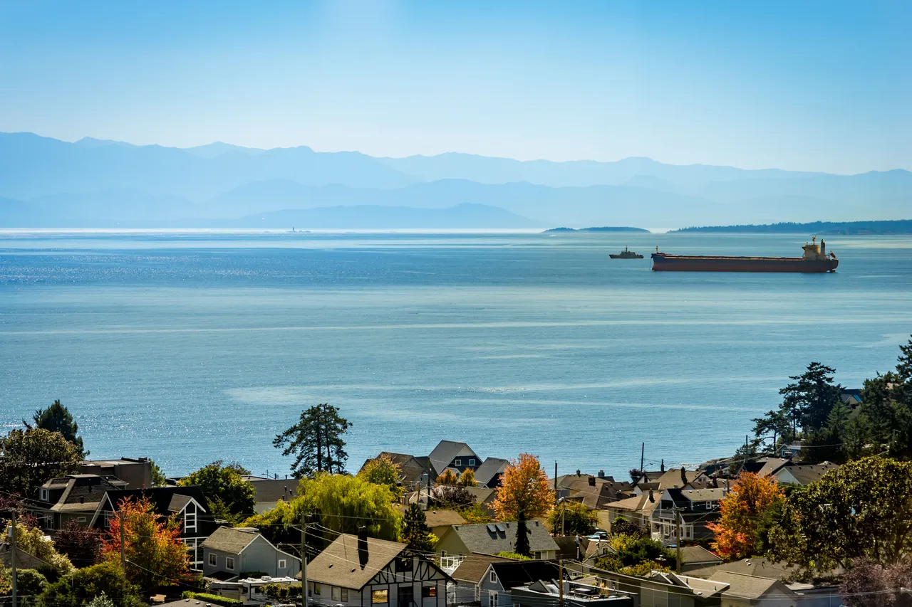 View of shipping channel from Esquimalt