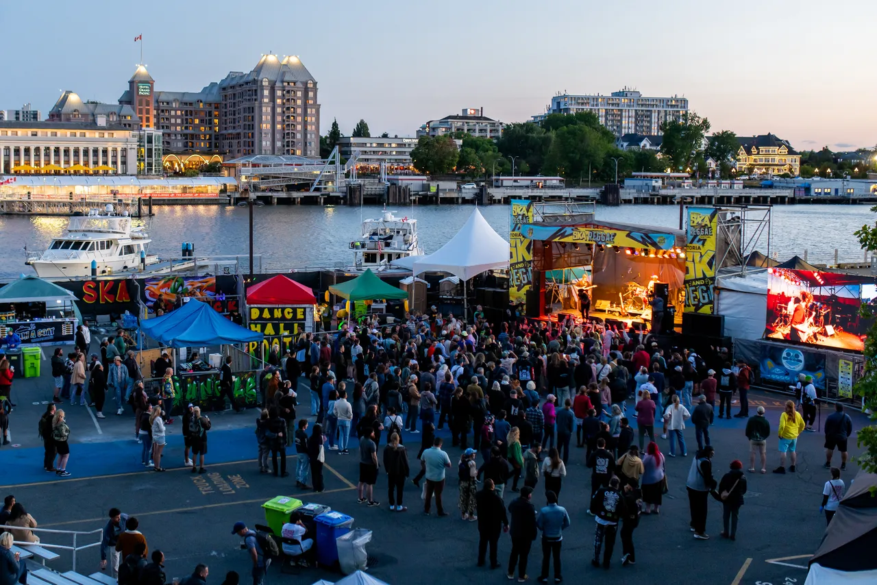 Ska and Reggae Concert at Inner Harbour with Crowd