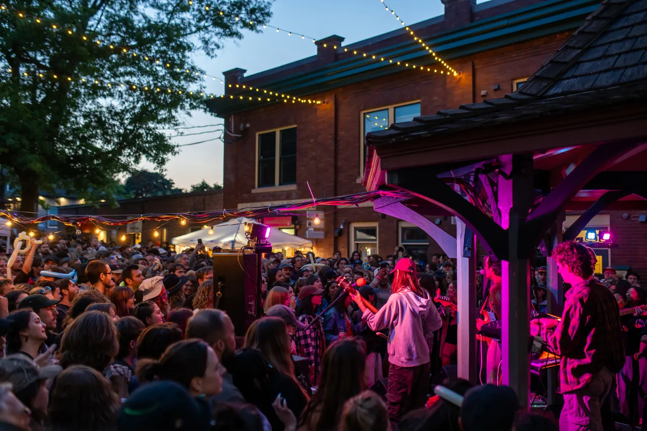 Band Playing to Crowd at Fernwood