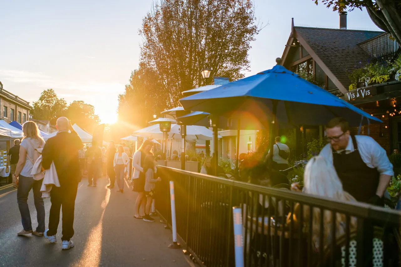 People on restaurant patio - 3 - Oak Bay