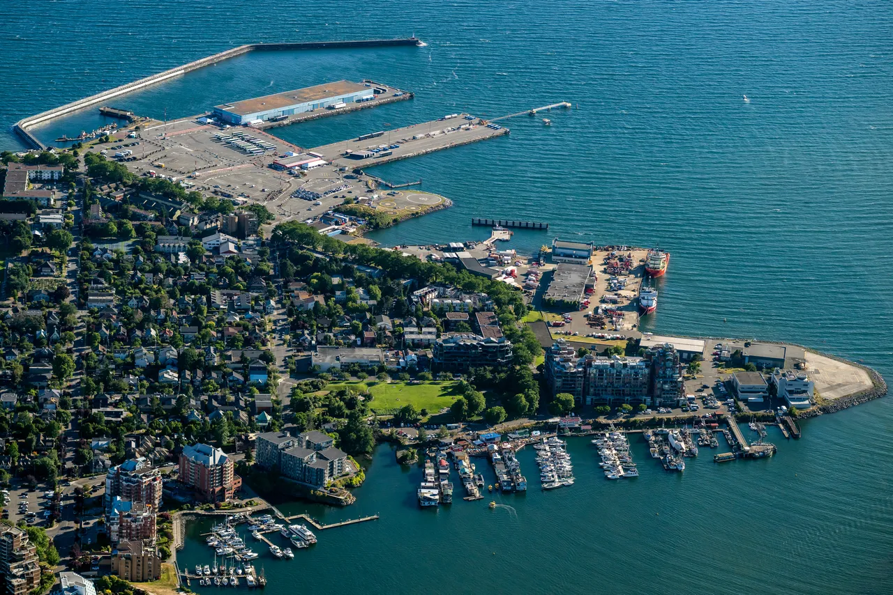 James Bay & Ogden Point Aerial with Ocean