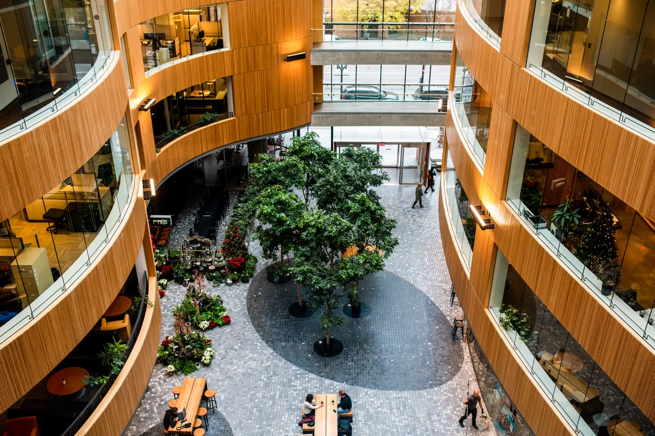 People sitting in atrium - 3