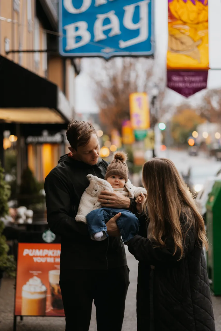 Family outside - 1 - Oak Bay