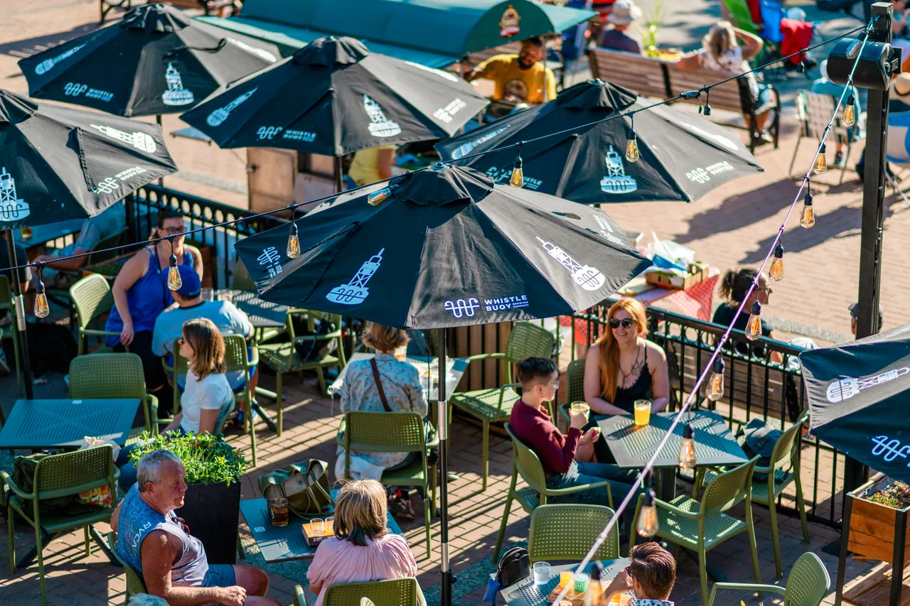 People on restaurant patio - 1 - Victoria