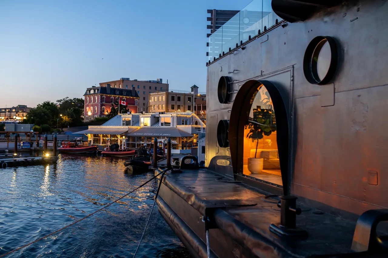 Boat Near Inner Harbour During Summer