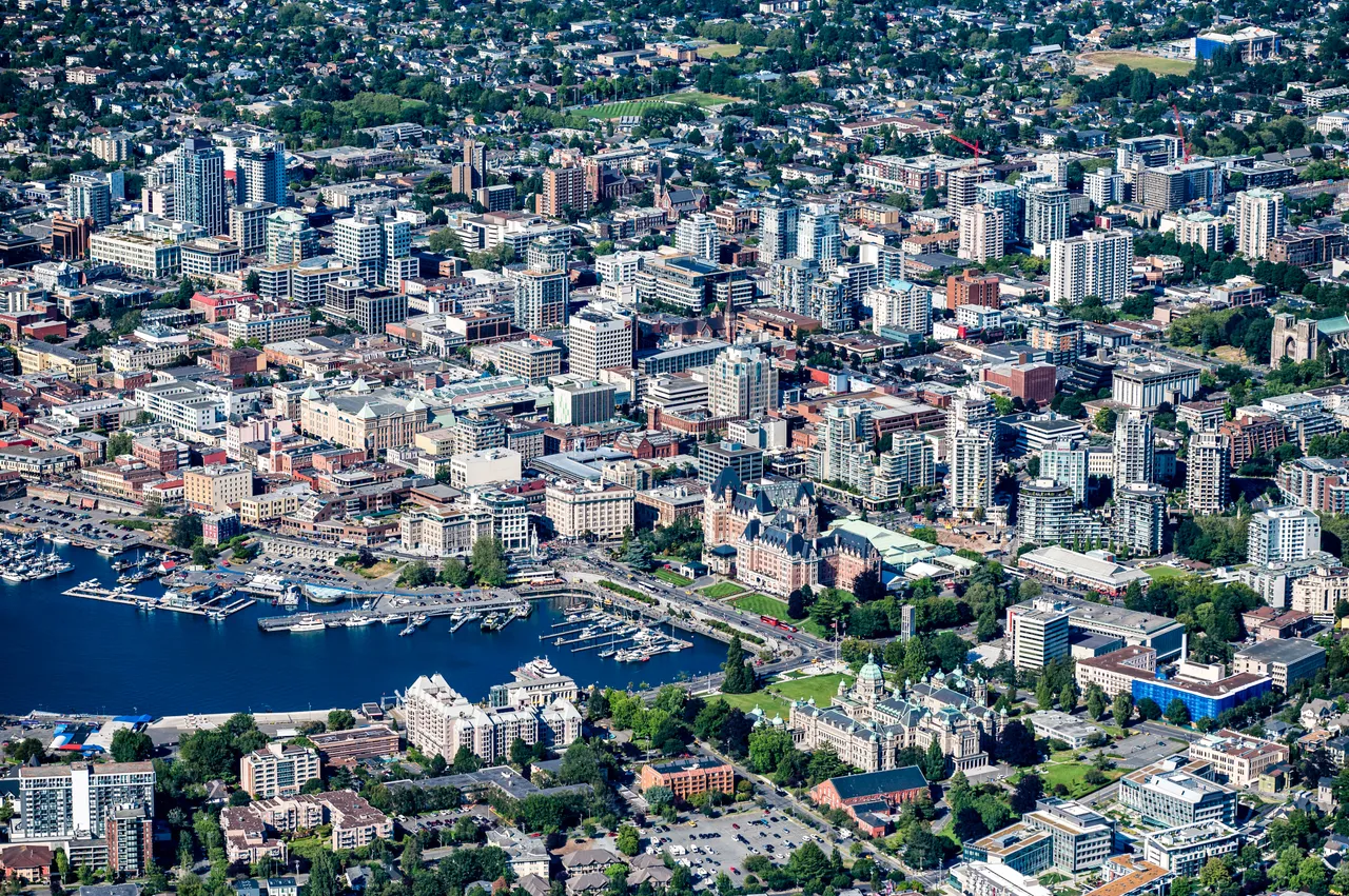 Water and city landscape aerial - 1