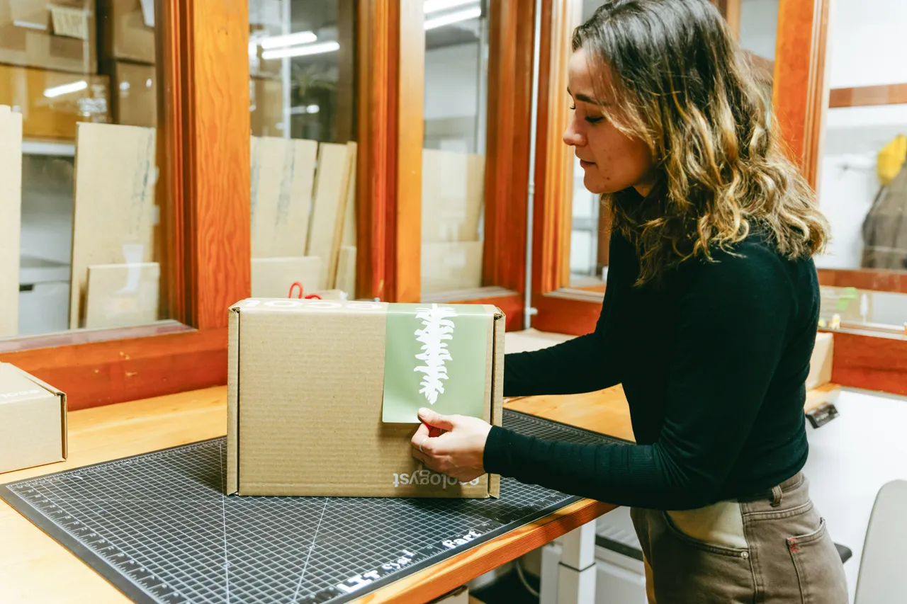Woman packing order box - 1 - Ecologyst - Victoria