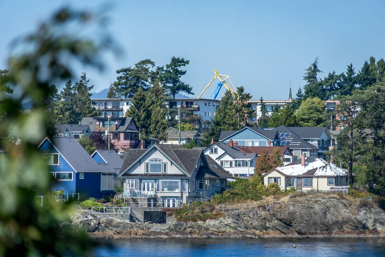 Residential area at Saxe Point Park in Esquimalt