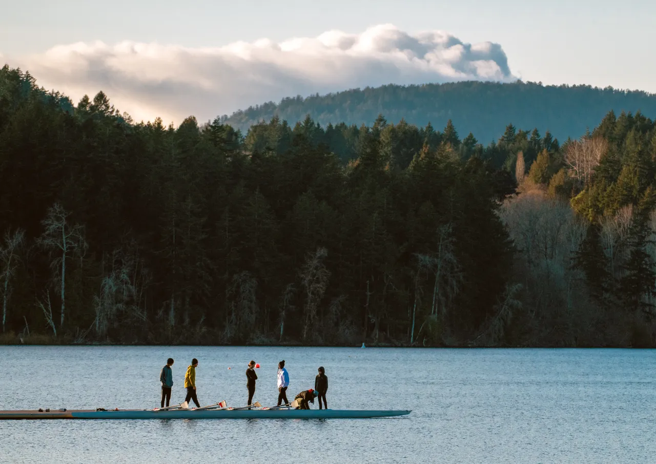People on dock