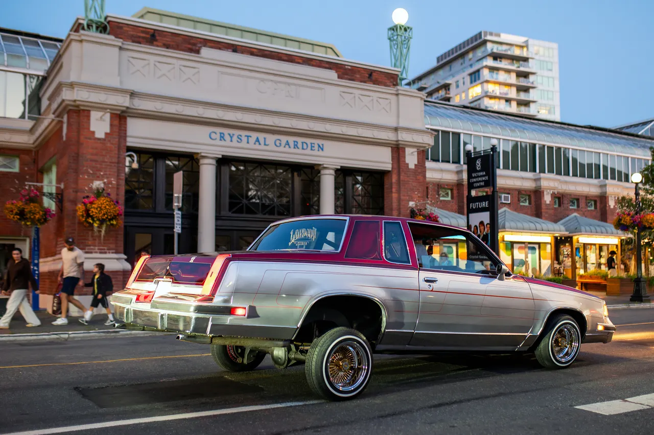 Lowrider on Hydraulics Outside the Crystal Garden, Victoria