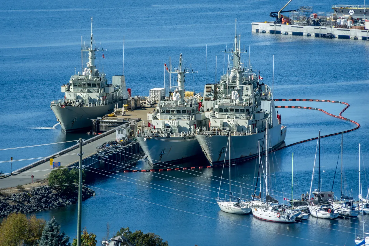 CFB Naval ships in Esquimalt Harbour