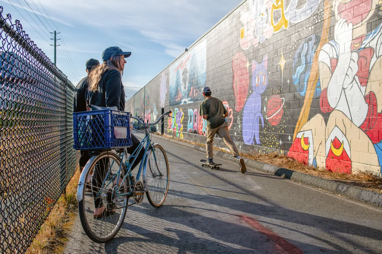 People with mural - 1