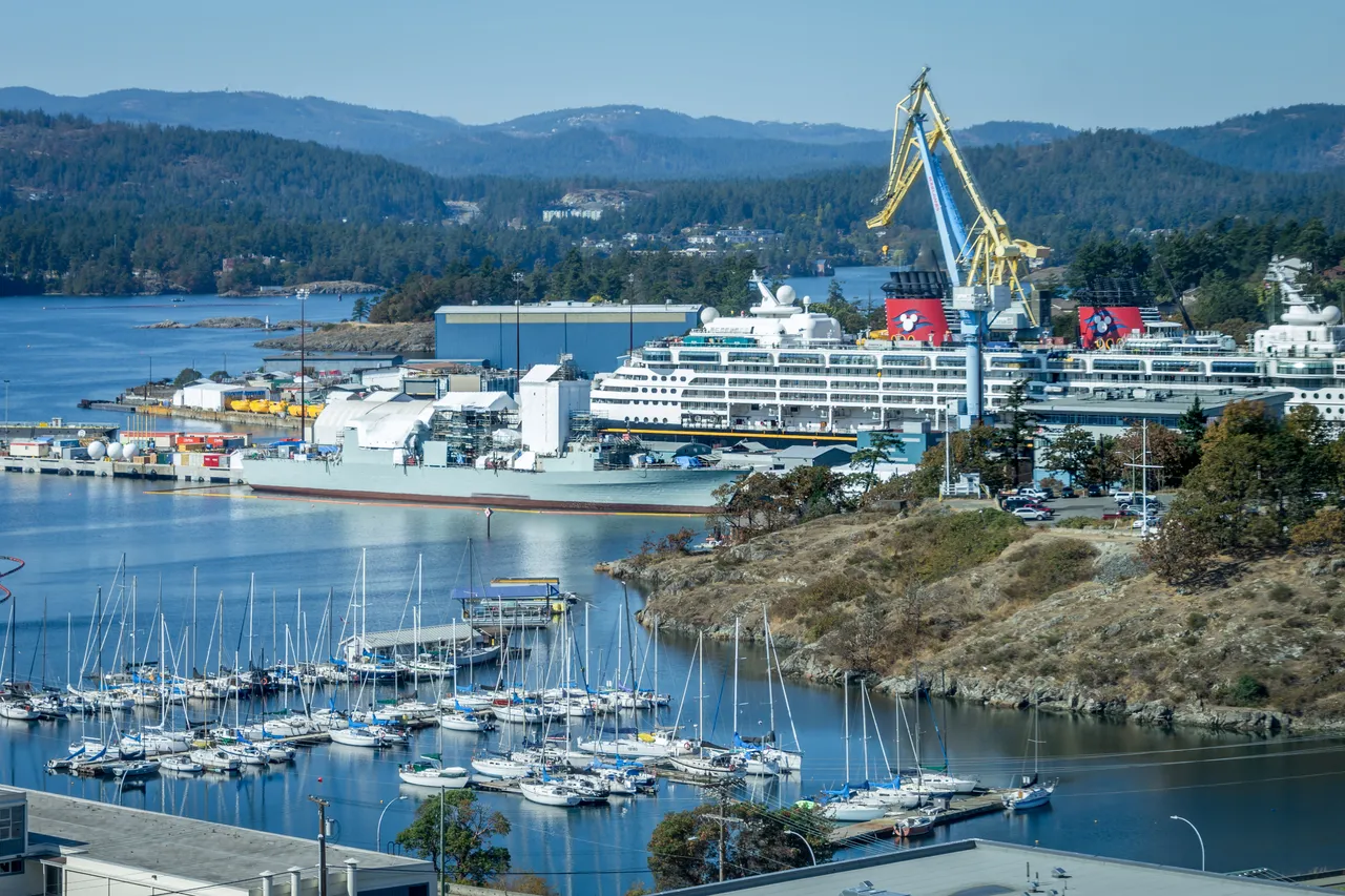 Cruise liner Esquimalt Harbour