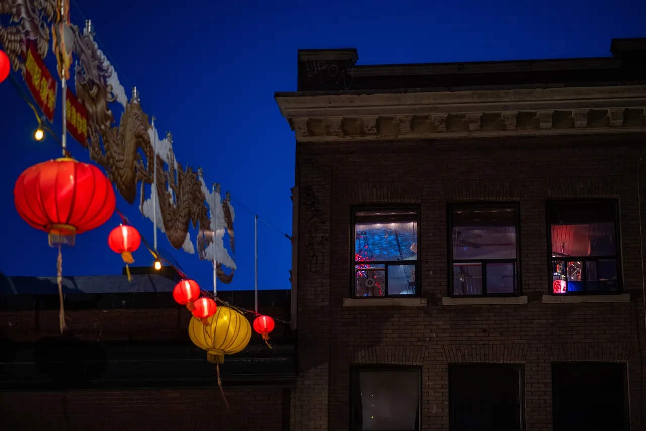 Paper lanterns downtown - Victoria