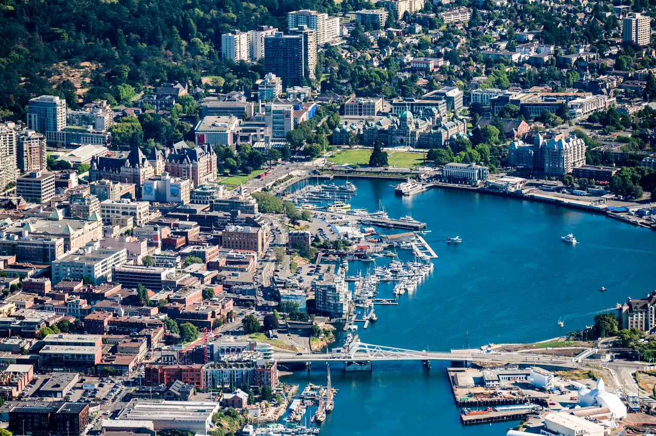 Water and city landscape aerial - 4