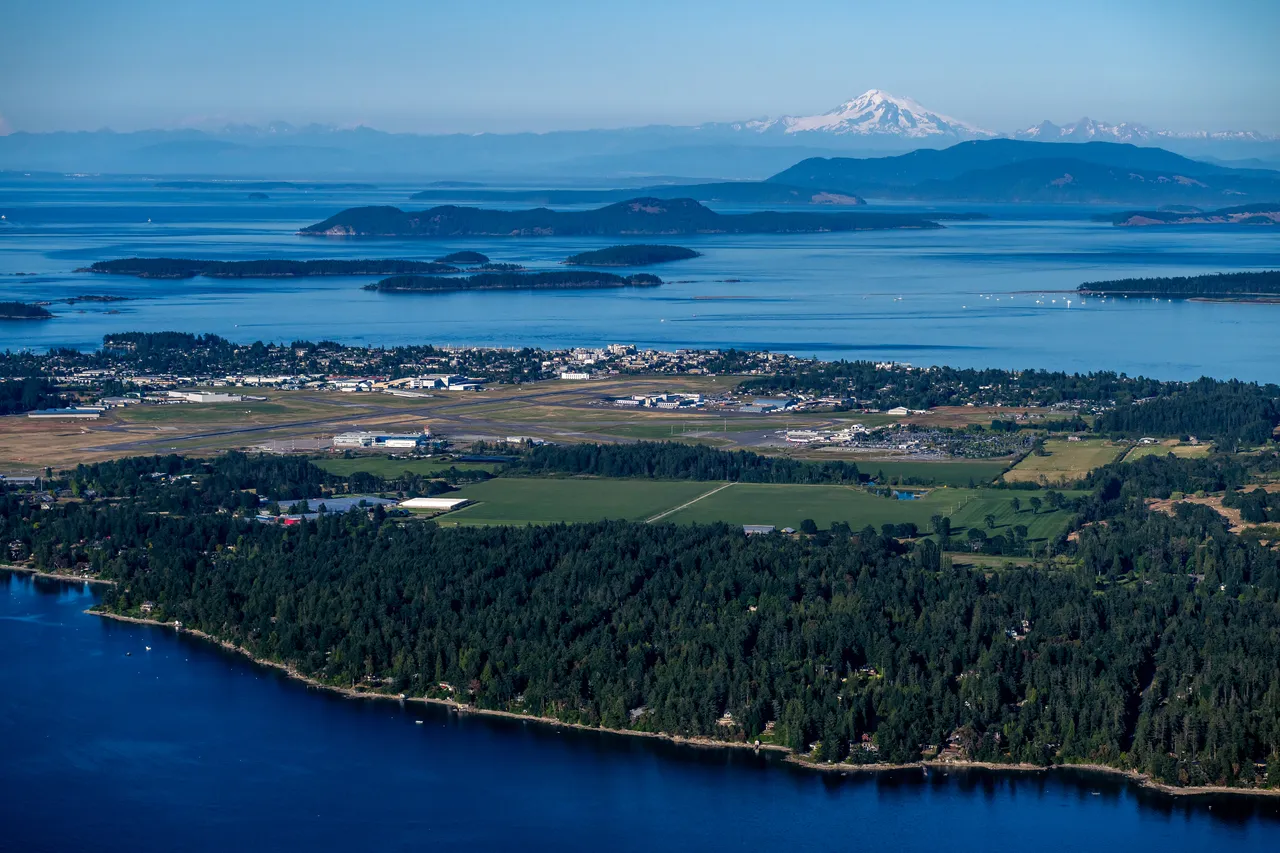Aerial Photo of North Saanich, Airport & Gulf Islands