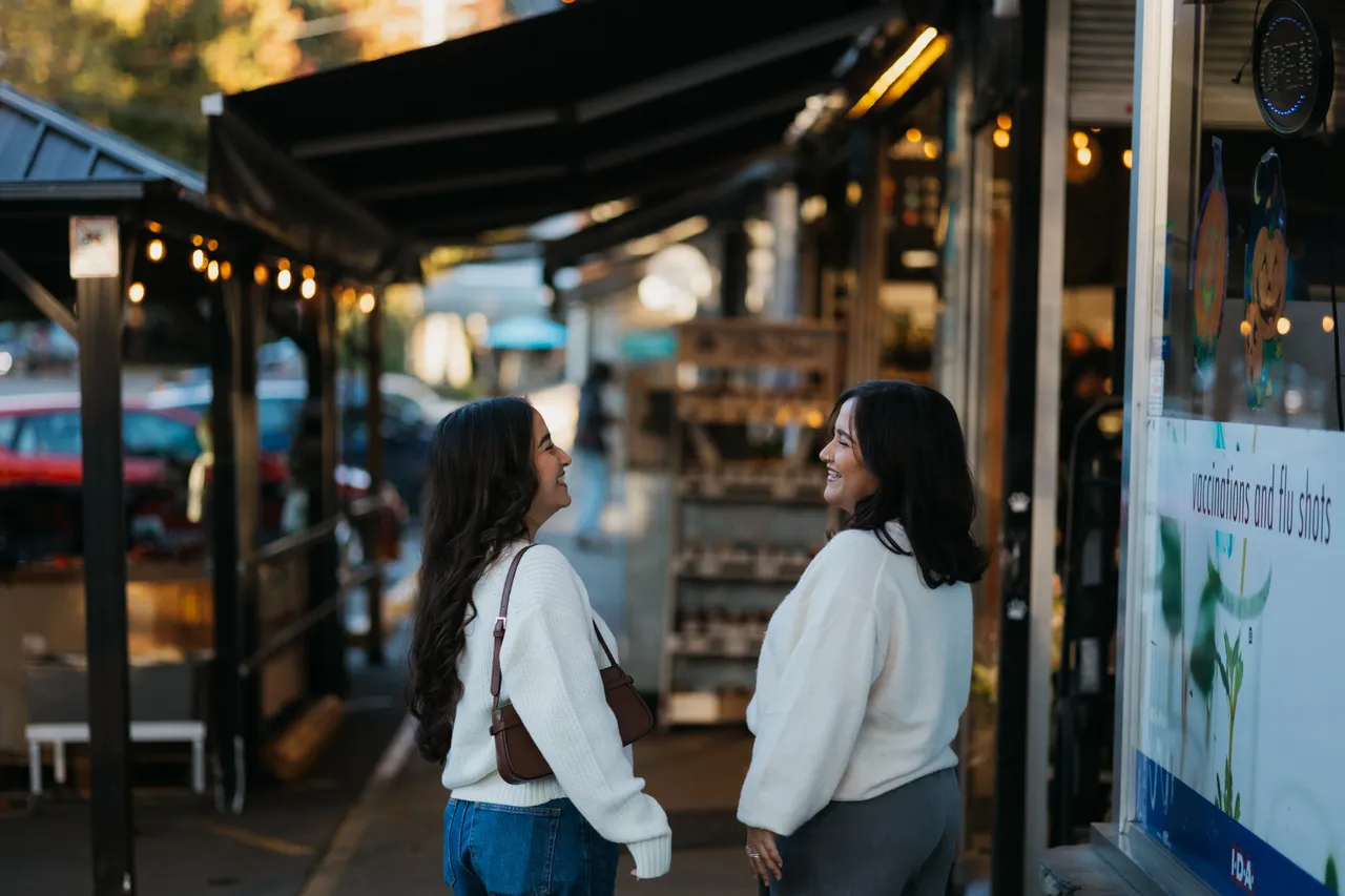 Women in front of store - 2 - Cadboro Bay