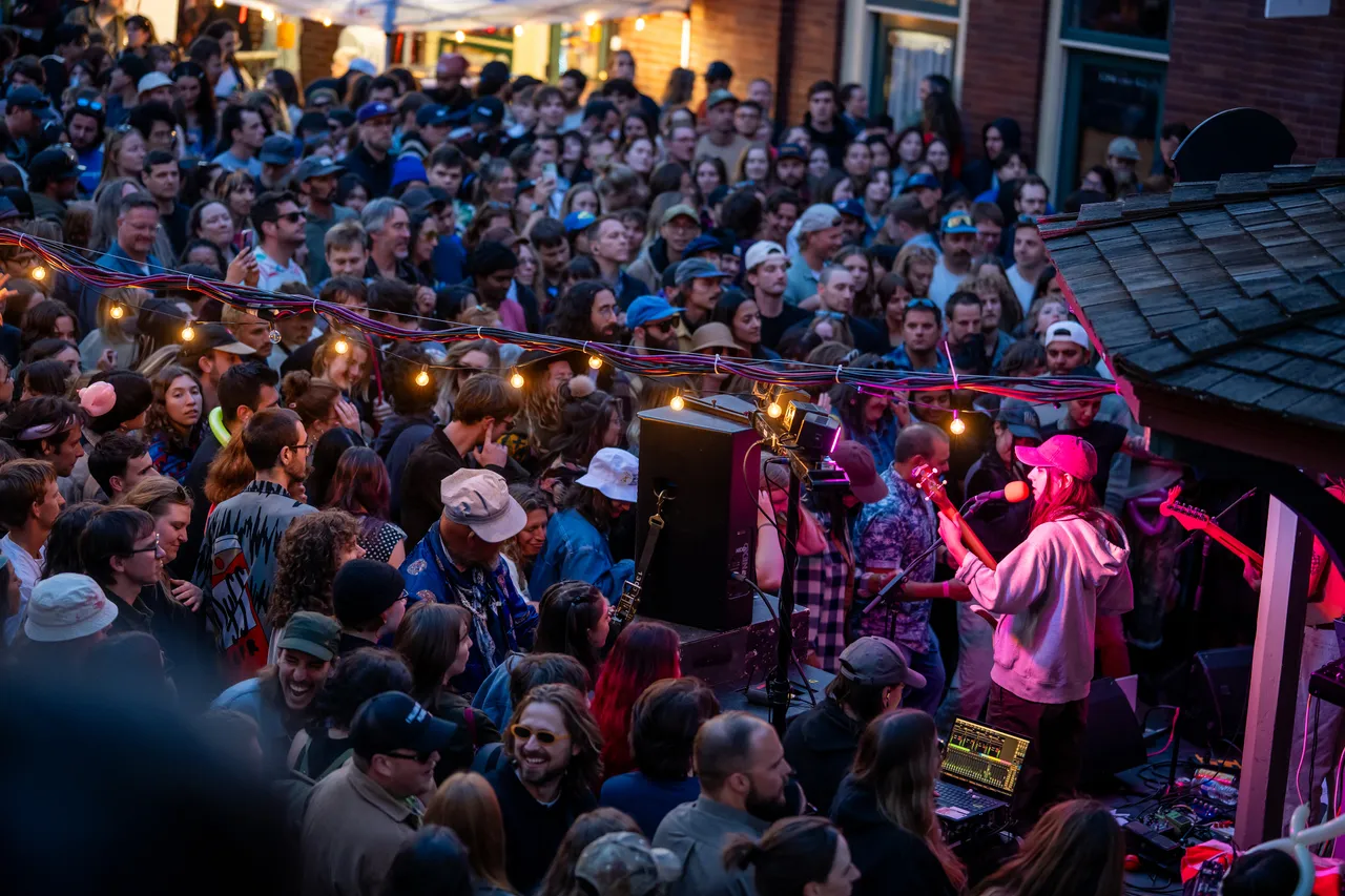 Band Playing to Crowd at Fernwood