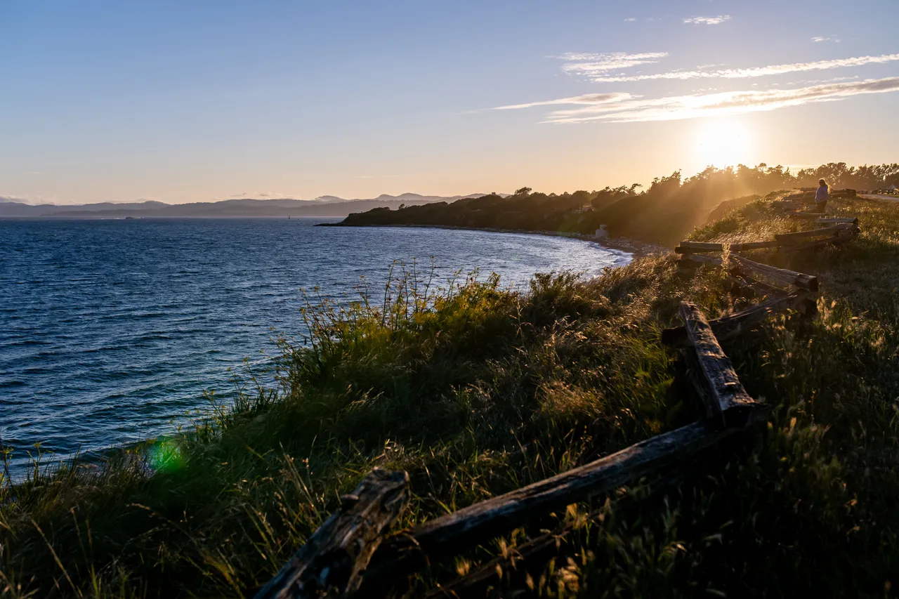 Sun Shining over Dallas Road and Ocean