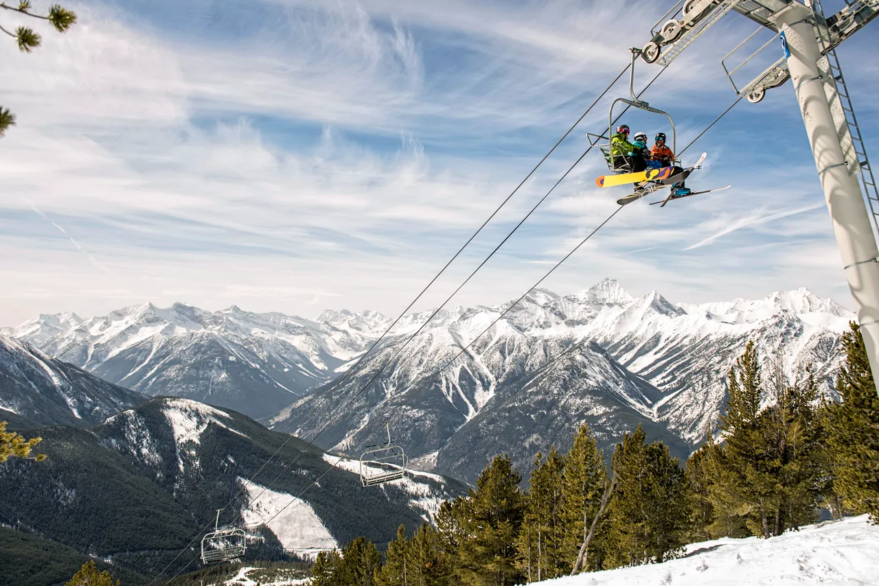 People on a chairlift
