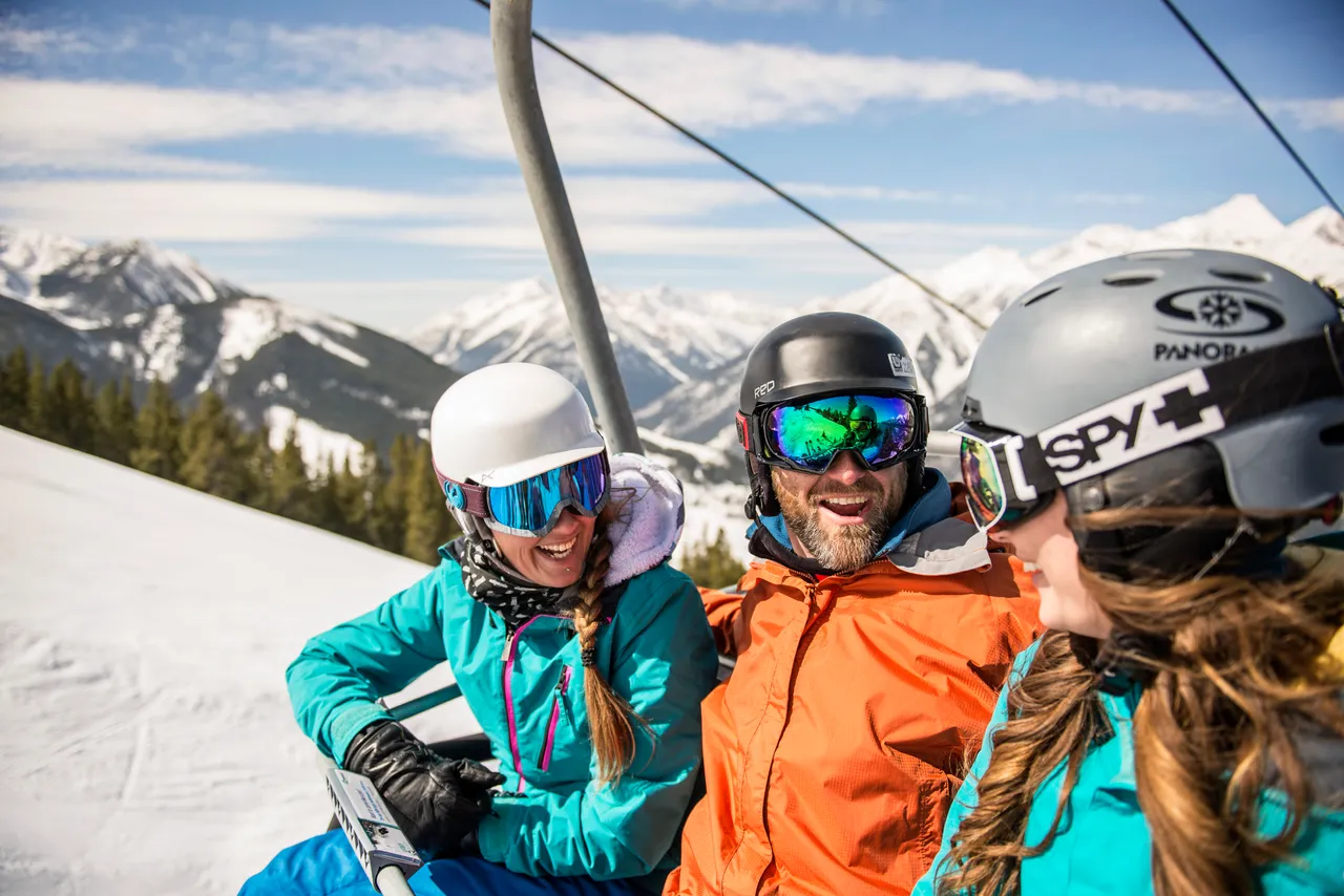 People on a chairlift