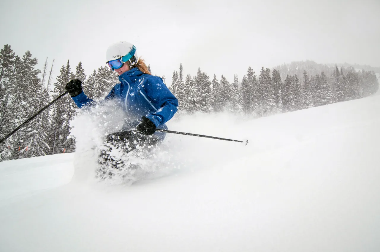 Powder skiing - snowboarding