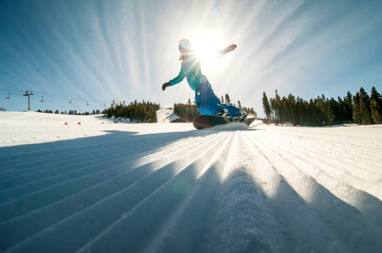 Piste skiing - snowboarding
