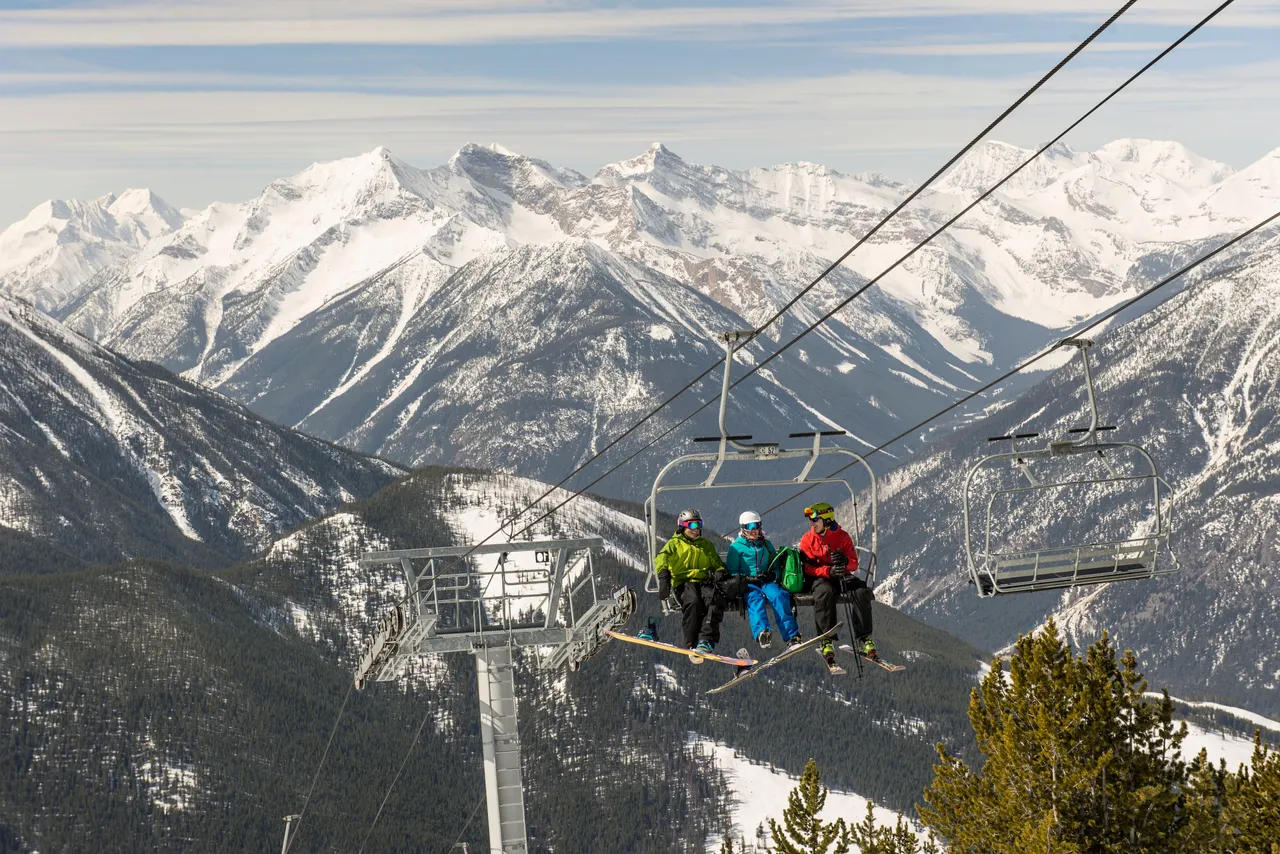 People on a chairlift