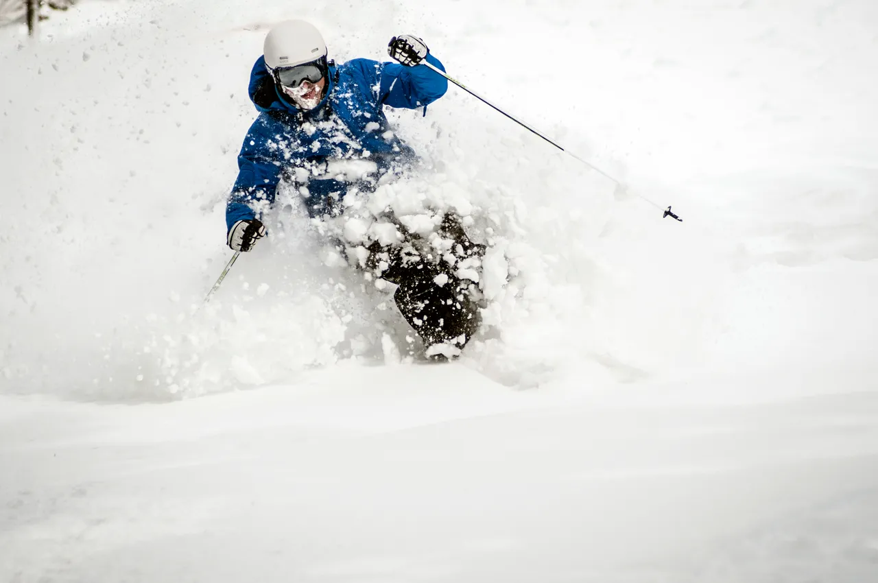 Powder skiing - snowboarding