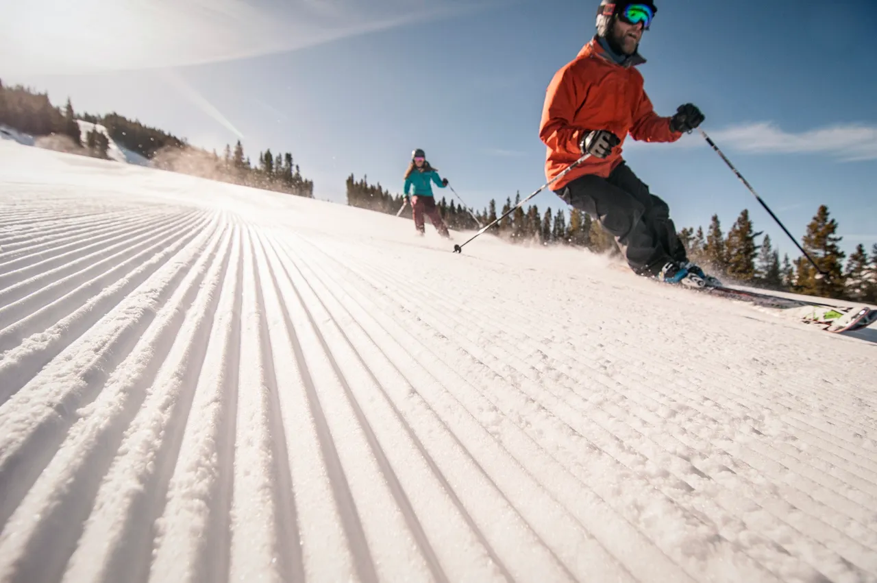 Piste skiing - snowboarding
