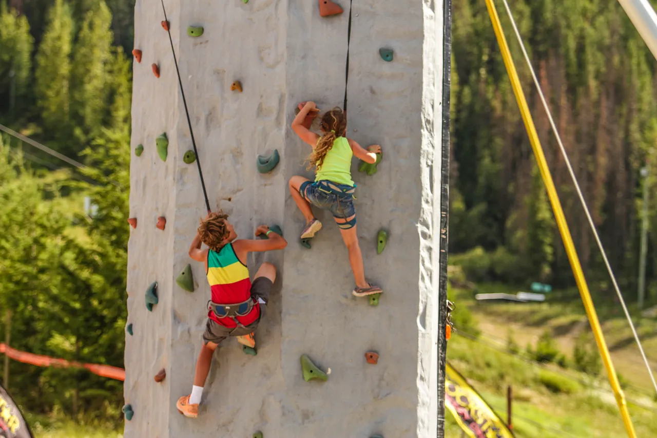 Kids climbing in Discovery Zone